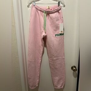NWT Rally Club Unisex Sweatpants “I Can’t I Have Pickleball” Light Pink Size M